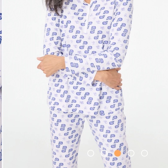 🩵 Roller Rabbit🩵 NWOT Moby Whale 2-Piece Long Pajama Set. Large. Never worn! - Picture 3 of 7